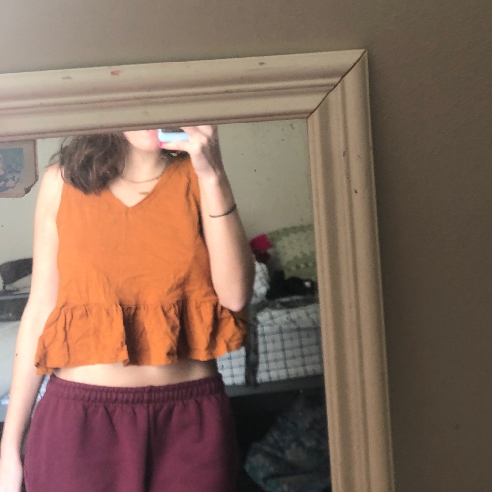 dark orange tank top